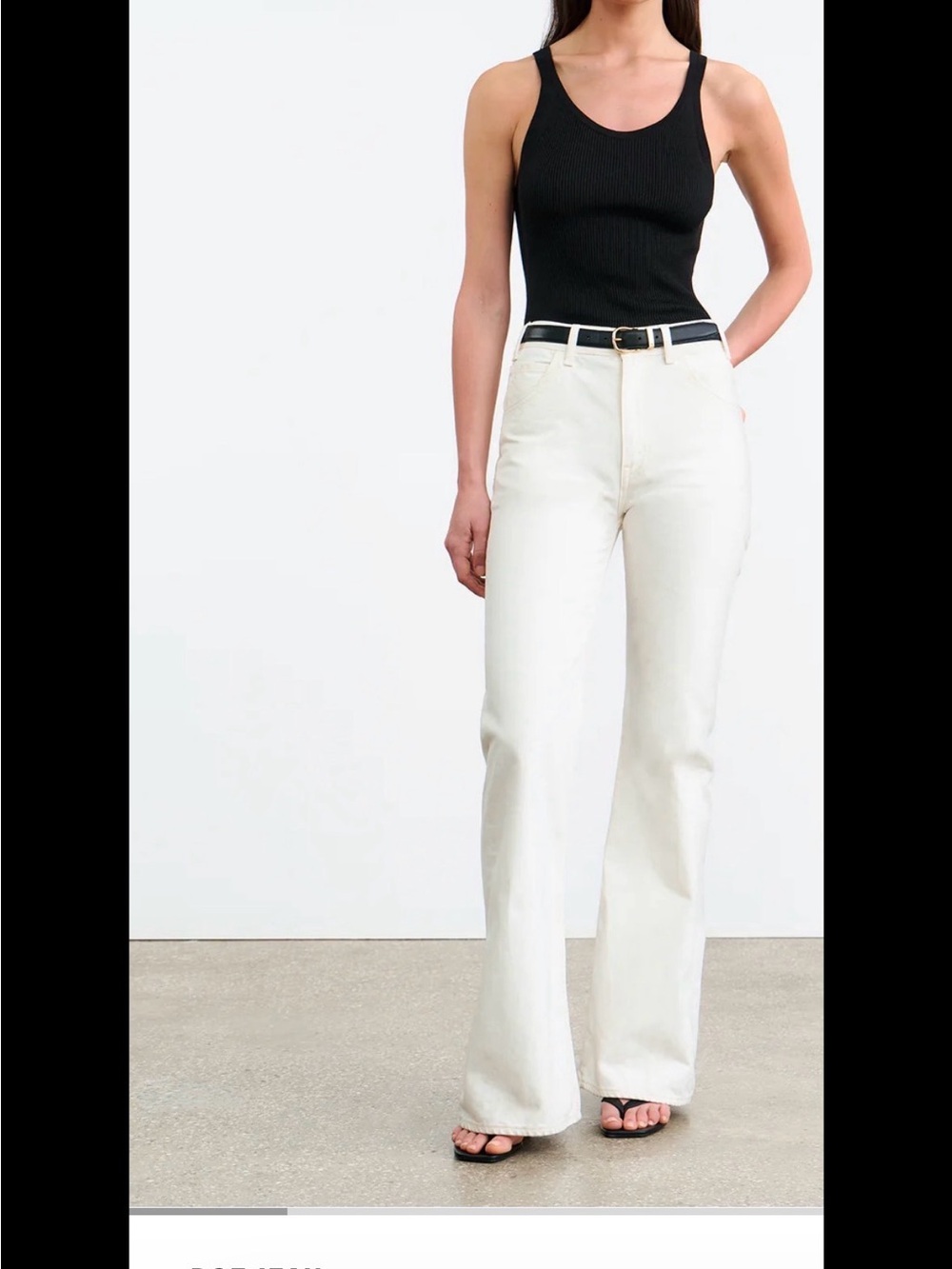 Nili Lotan White High-Rise Flare Jeans